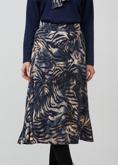 Batida rok midnight blue print 2603