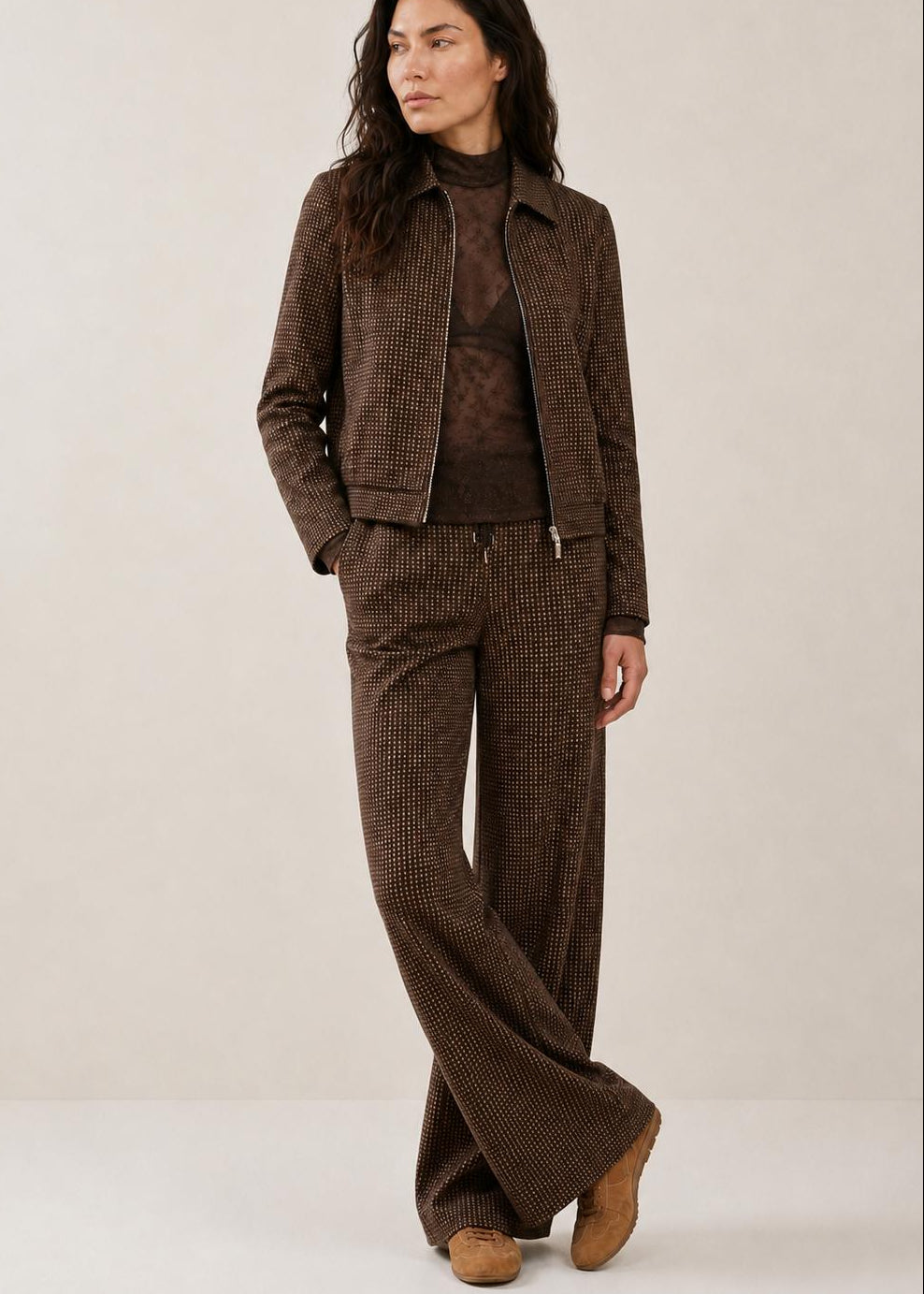 Helena Hart Broek Nova Lano Tape Choco