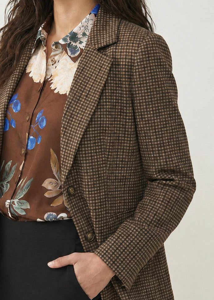 Helena Hart Blazer Nick Lano G. Ruit Choco