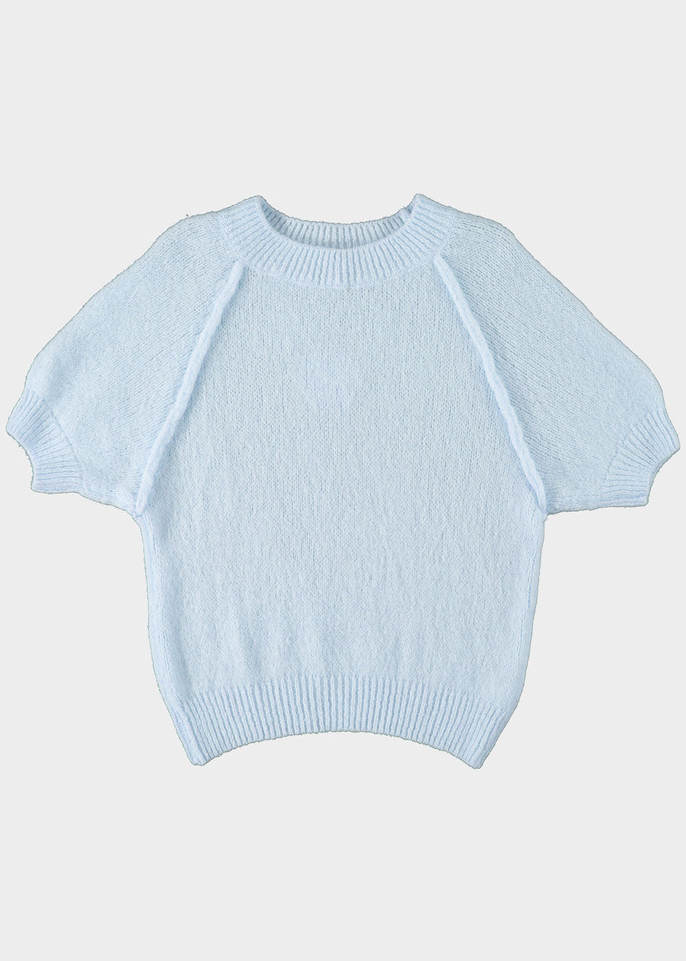 Turquoise Truitje Mohair KM blauw kit en roze