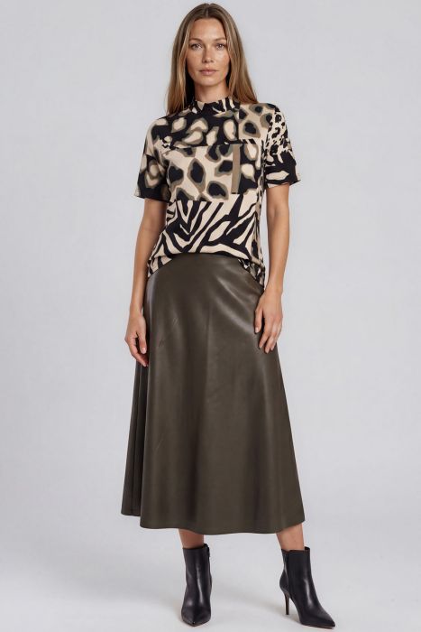 Batida lederlook rok