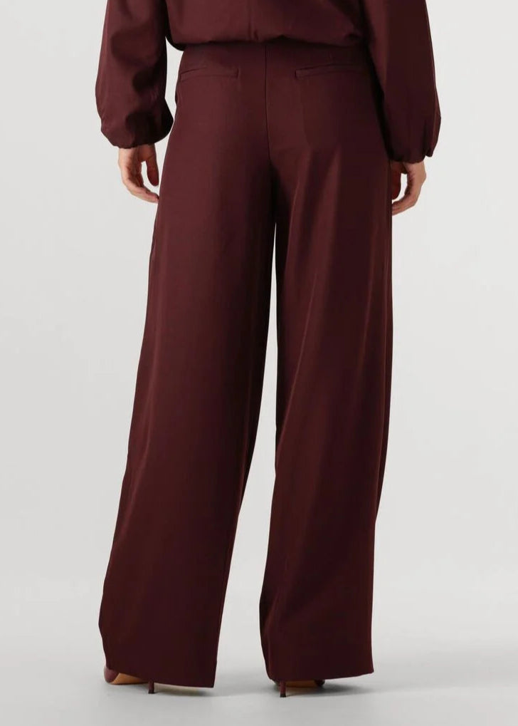 Co'Couture bordeaux pantalon luna eyelet wide long pant