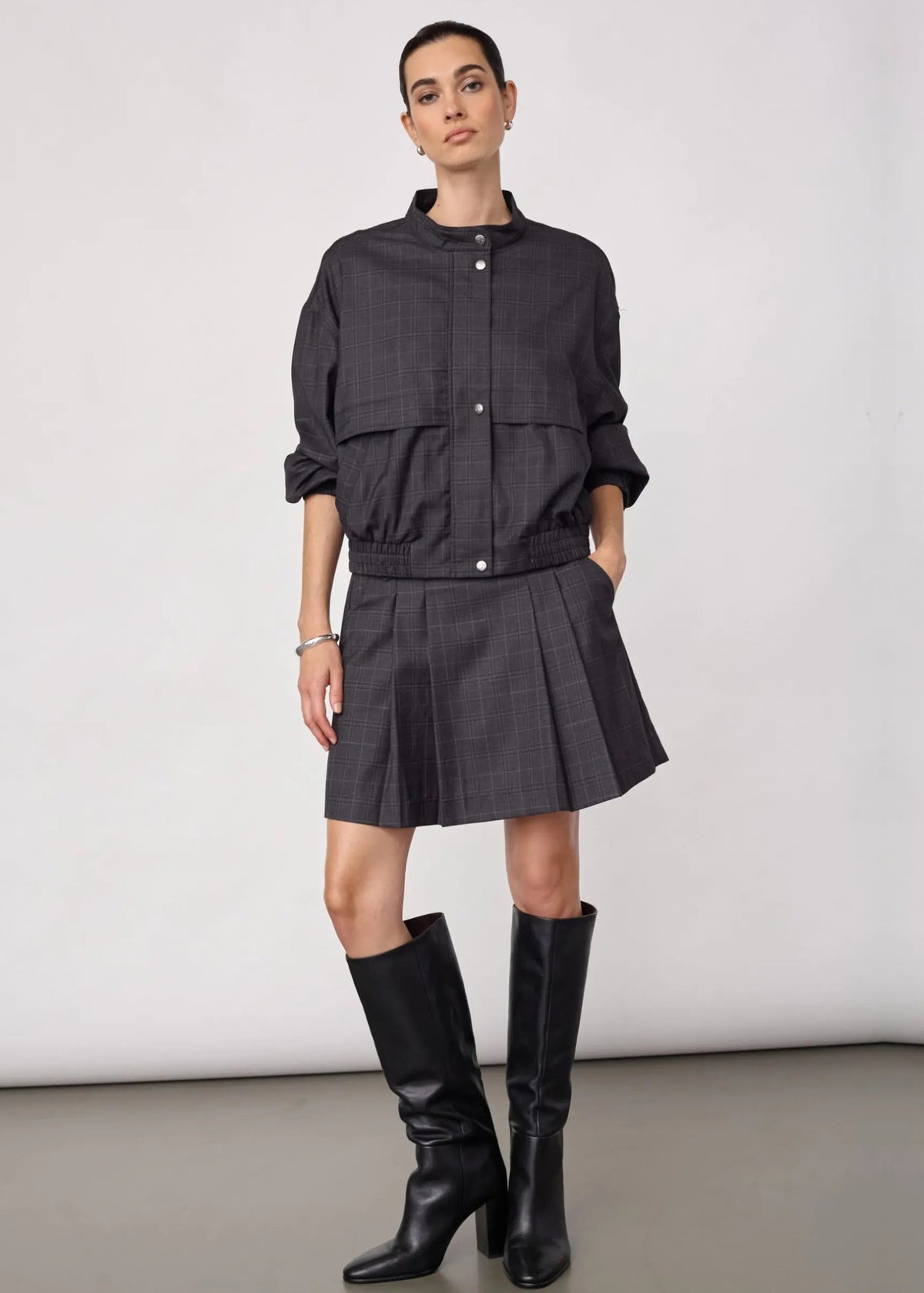 Co'Couture EloraCC Check Jacket Navy
