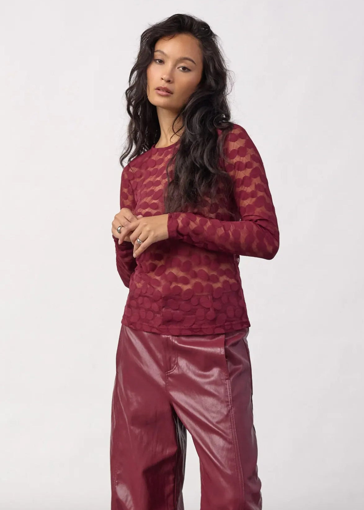Co"Couture PenolaCC O-Neck Blouse Berry red