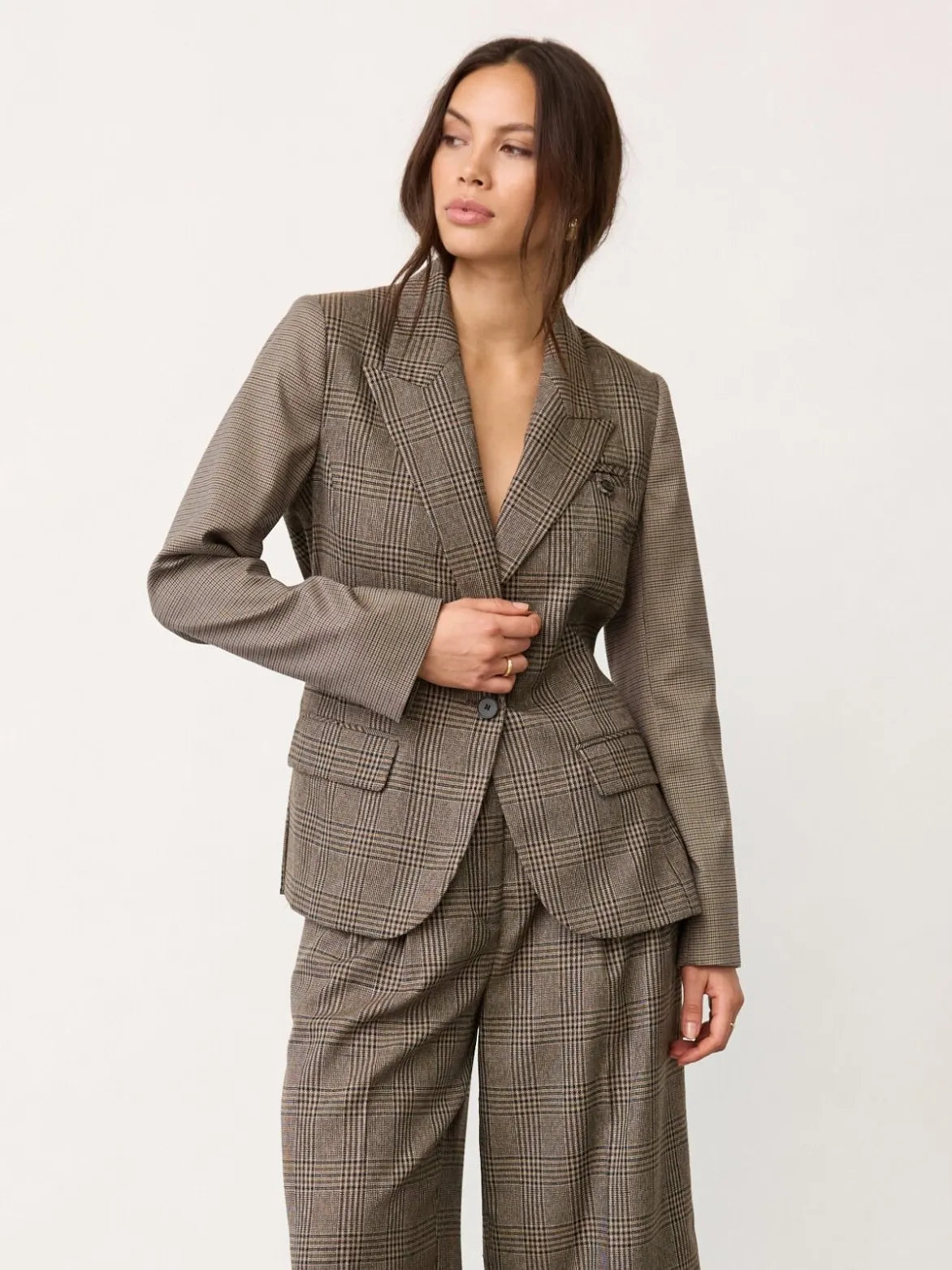 Co'Couture VeyaCC Check Fitted Blazer