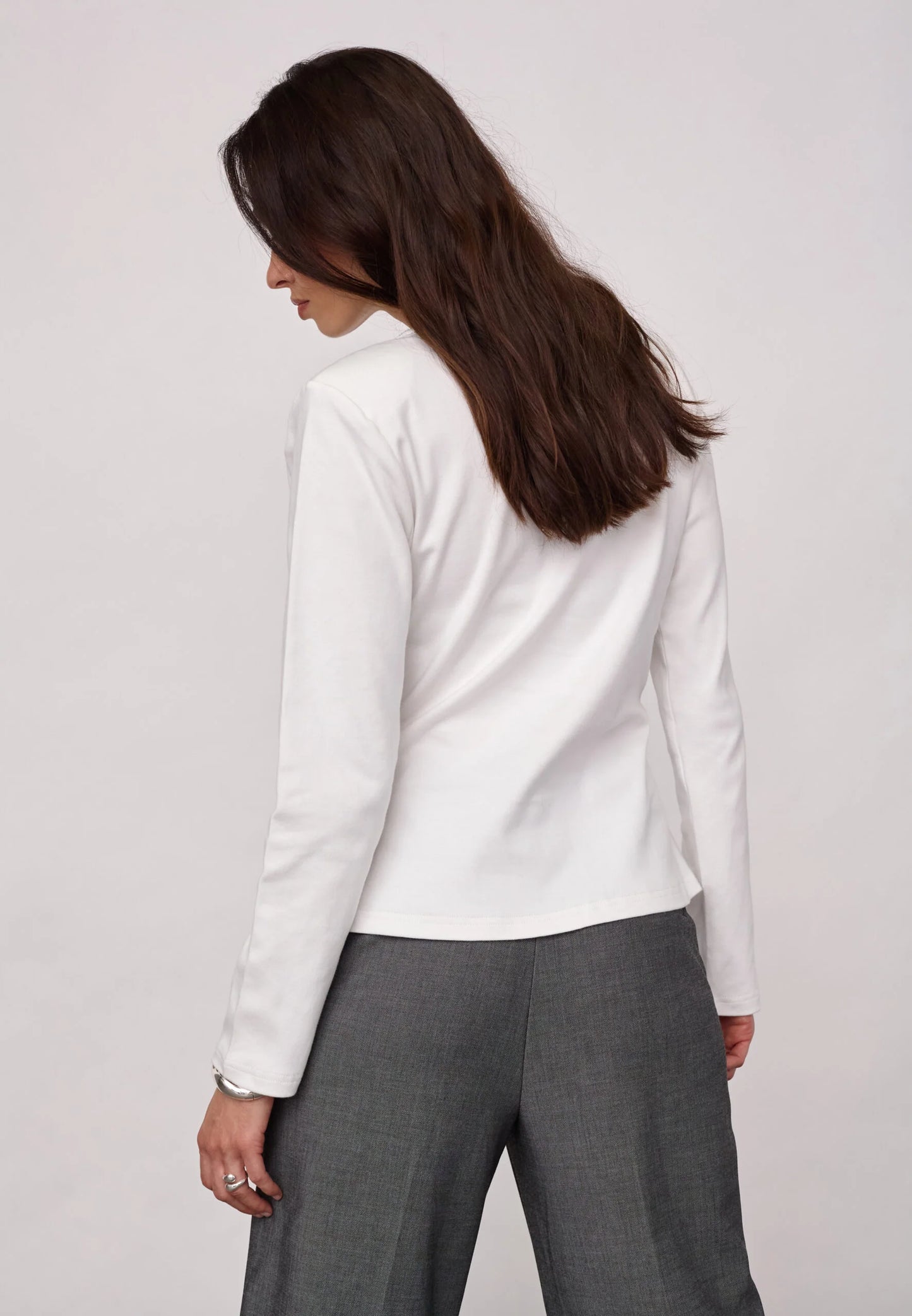 Co'couture Orianecc Ls Pleat Tie Tee White