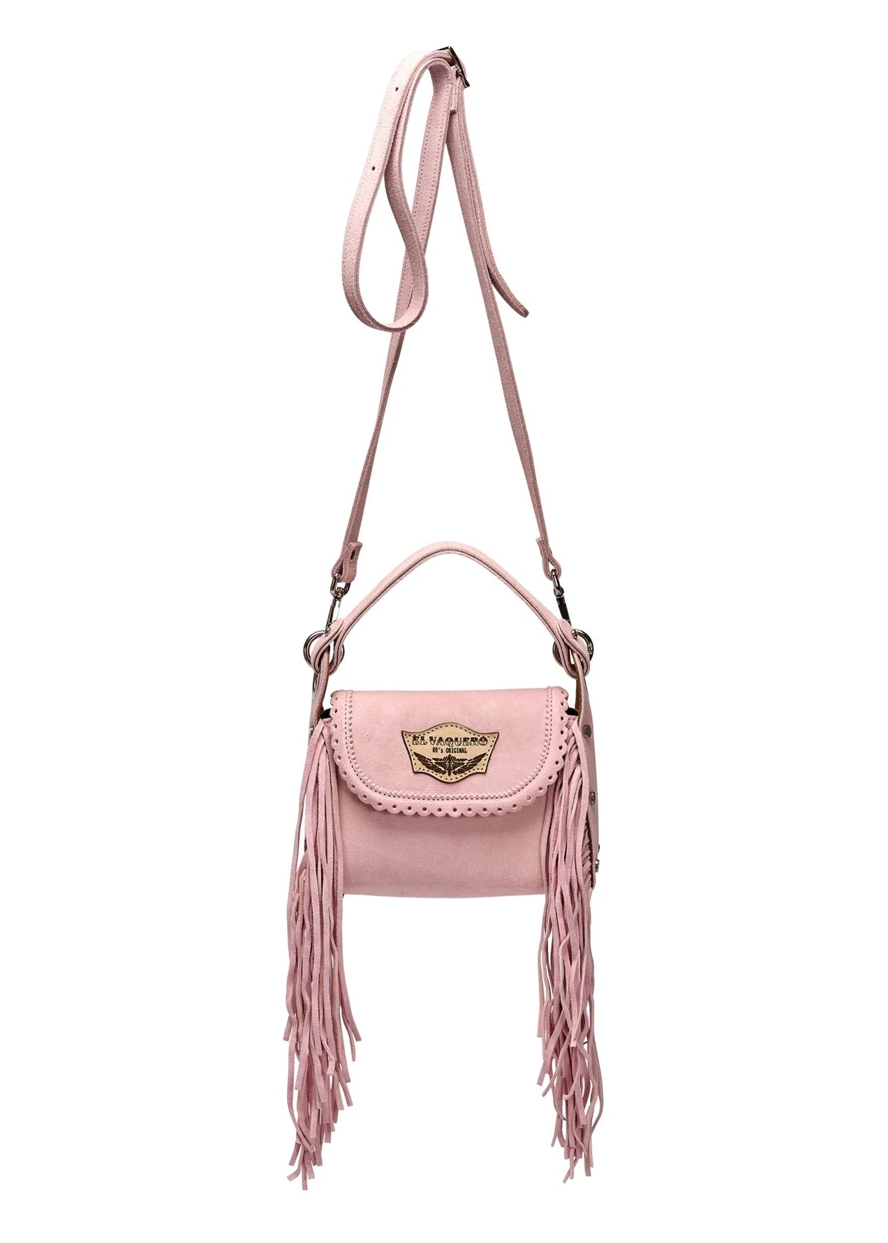 El Vaquero BORSETTA IN PELLE CON FRANGE DARIA SILVERSTONE ROSA