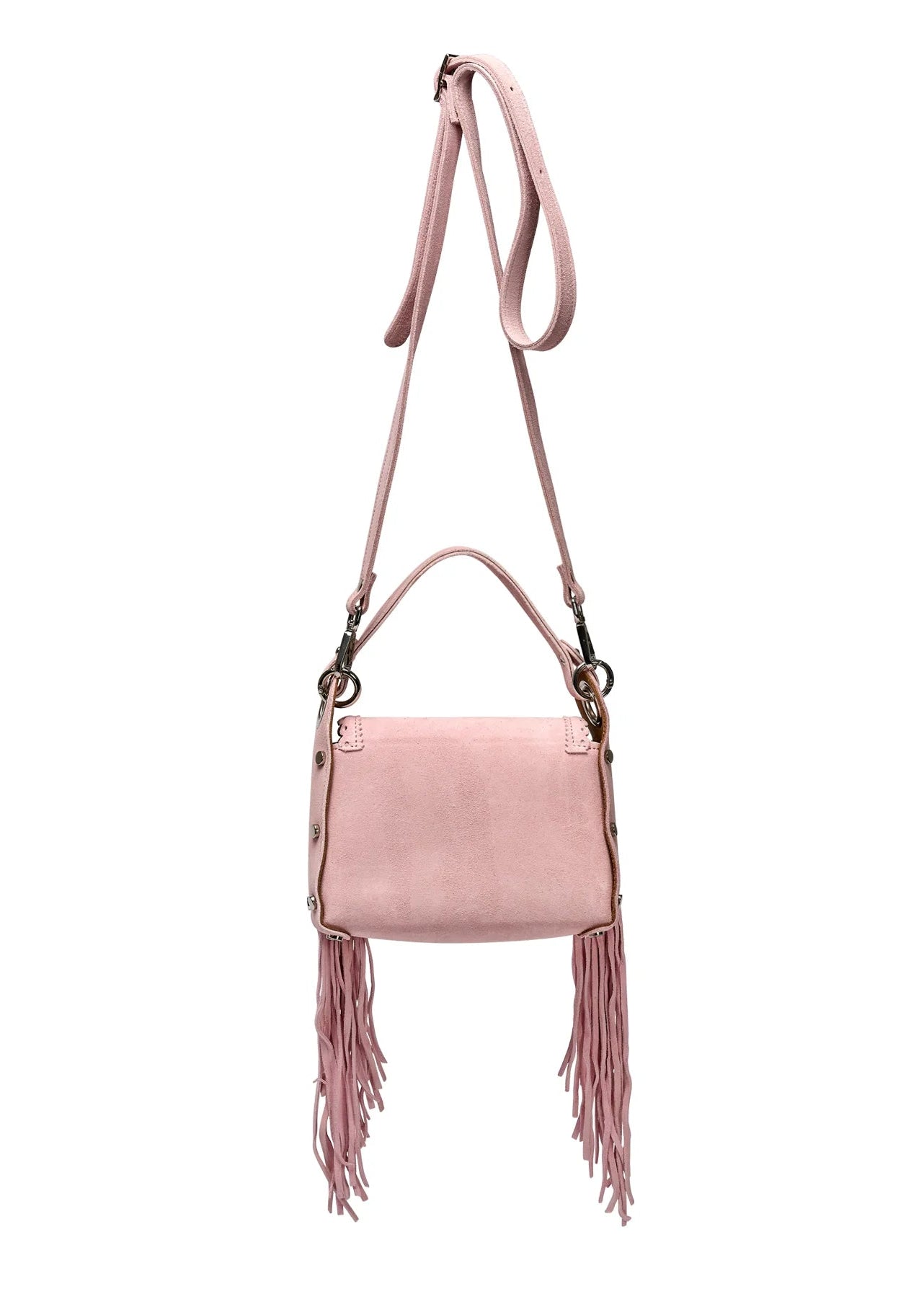El Vaquero BORSETTA IN PELLE CON FRANGE DARIA SILVERSTONE ROSA