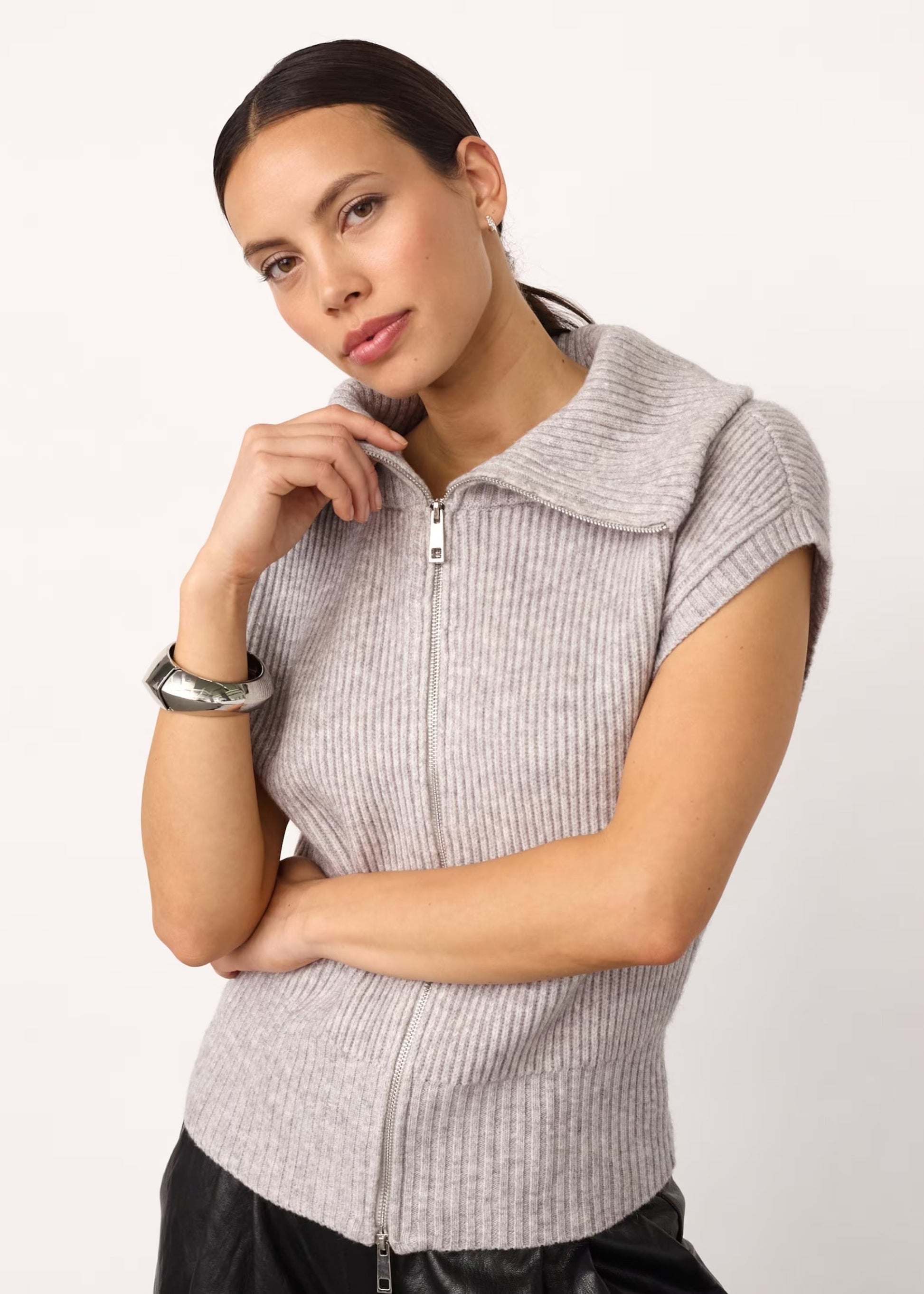 Nieuw Co'Couture Dames vest grijs
