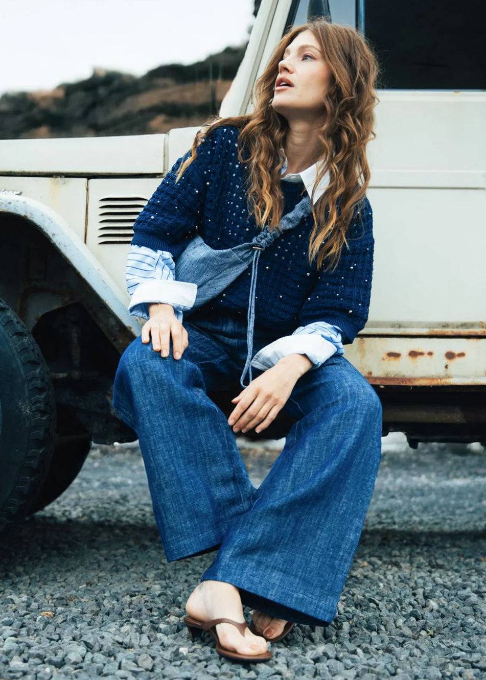 Label Dot. Zaza handbag jeans | Blauw multi&nbsp;