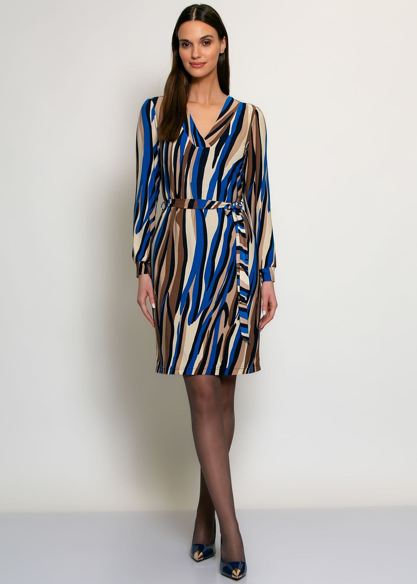 Batida Dress winter turquoise print 2201