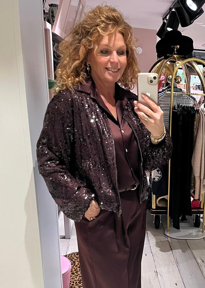 Co'Couture bomber burgundy/brown