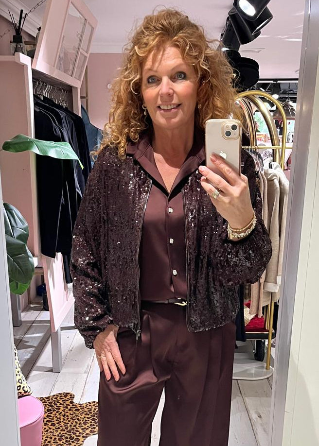 Co'Couture bomber burgundy/brown