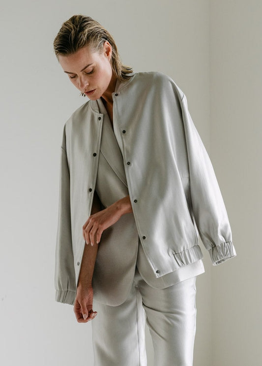 Aimee the Label JoyAA Bomber Jacket Silver