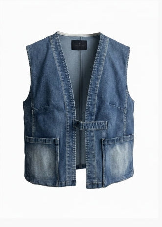 Aimee the Label RoselineS6 Waistcoat blue denim