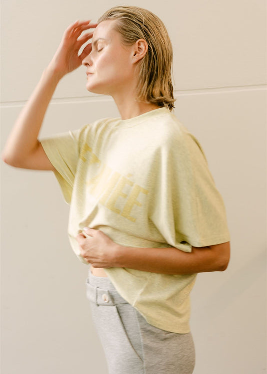 Aimee the Label BenjaminS6 tone-on-tone print shirt Yellow