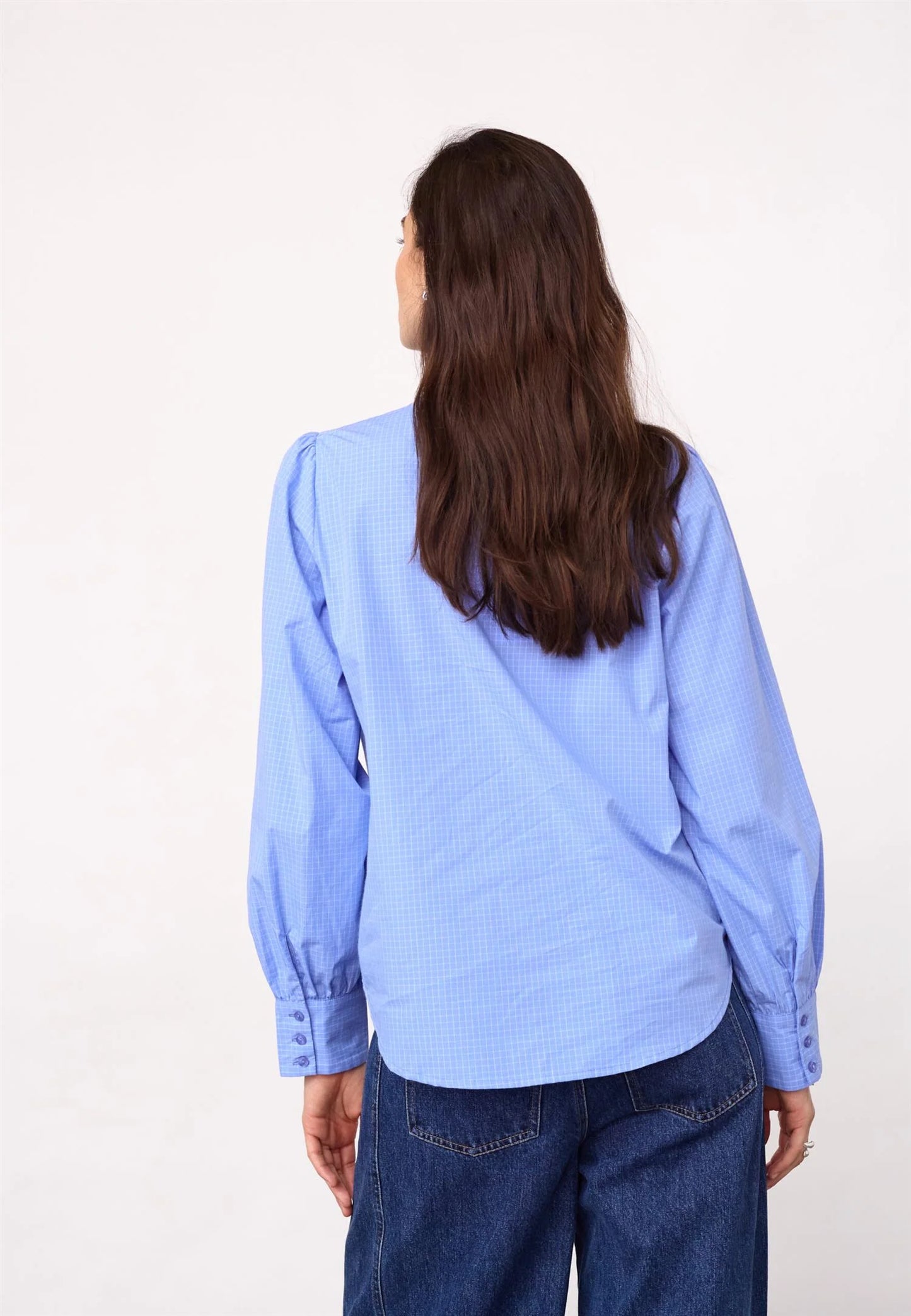 Co`Couture ElonaCC Check Shirt Pale Blue