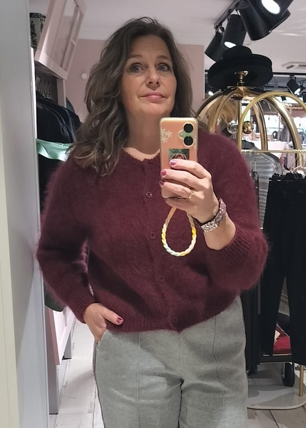 Amelie&amp;Amelie vest mohair burgundy