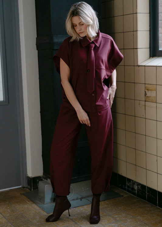 Aimee The Label ColombiaW6 Trouser Burgundy