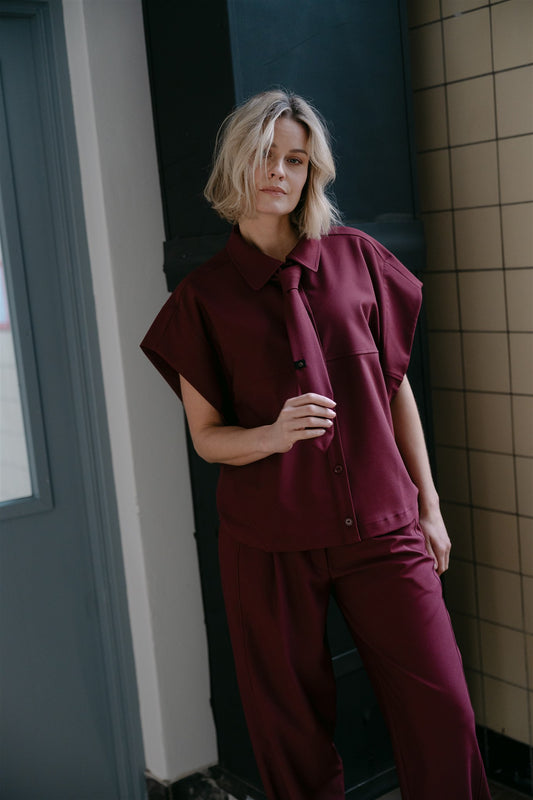 Aimee The Label IndonesiaW6 Blouse Burgundy
