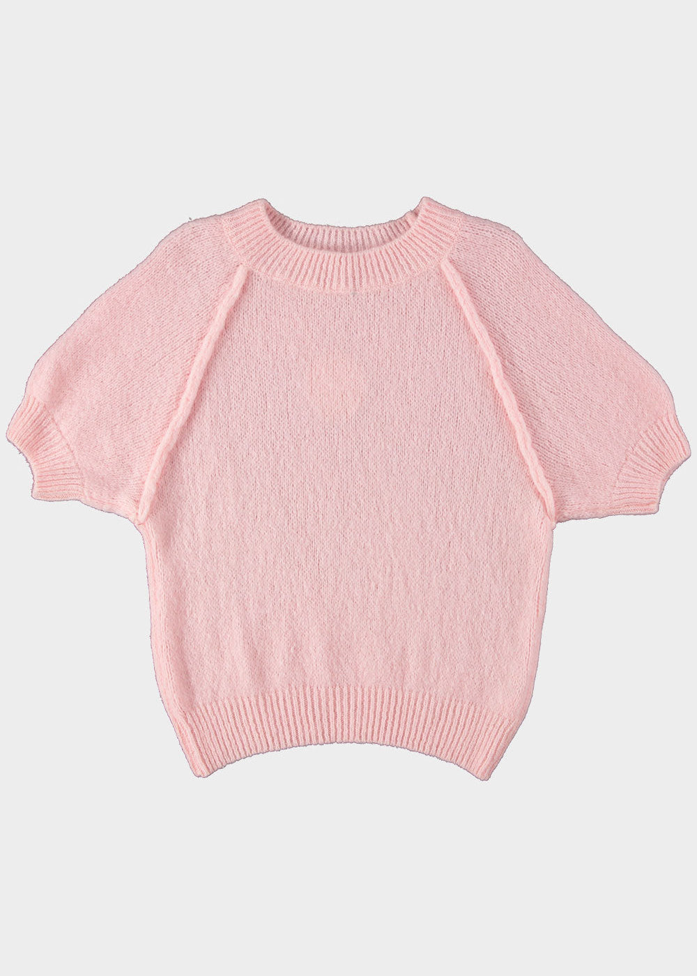 Turquoise Truitje Mohair KM blauw kit en roze