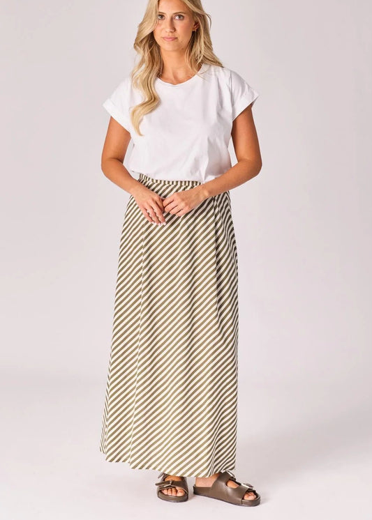 Lalotti Rok met streepjesmotief - Green stripe