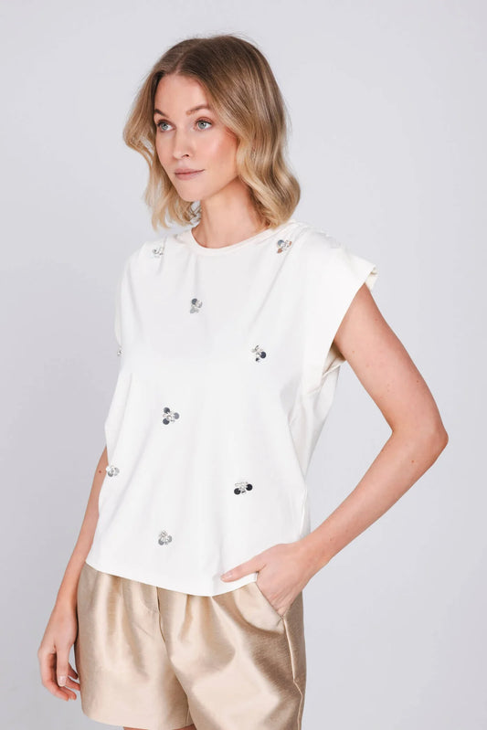 Accentil Nivi Top - White