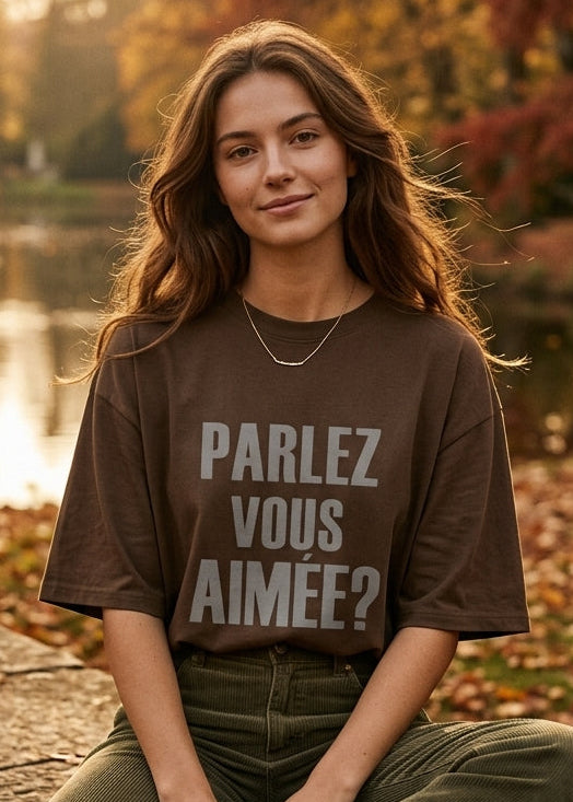 Aimee the Label ElaraW6 Shirt | Brown , Off-white Letters
