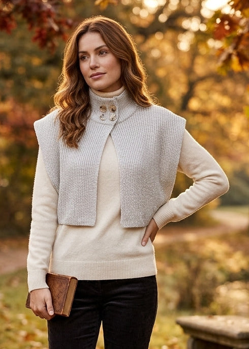 Aimee the Label ThorenAA knit gilet marine
