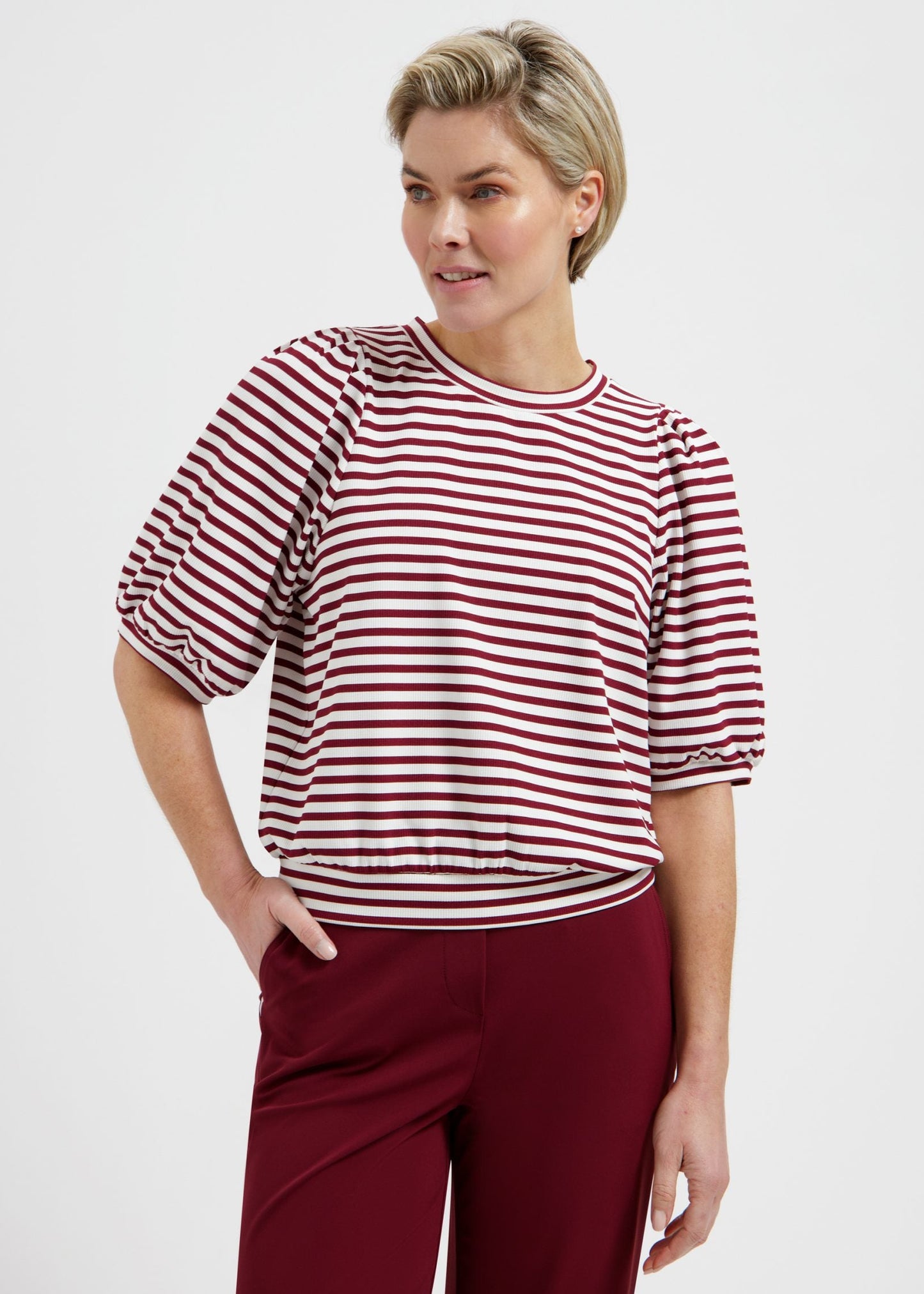 Lady Day – Amie Top – Burgundy/Simple while