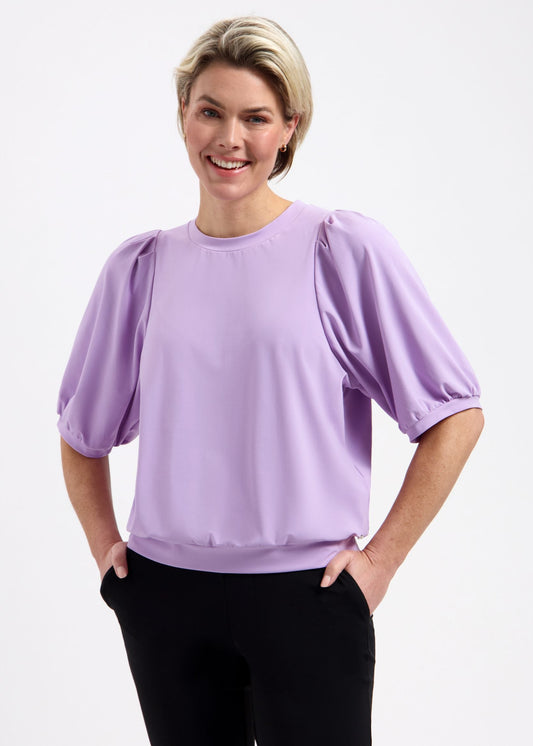 Lady Day – Amie Travelstof Top – Soft violet