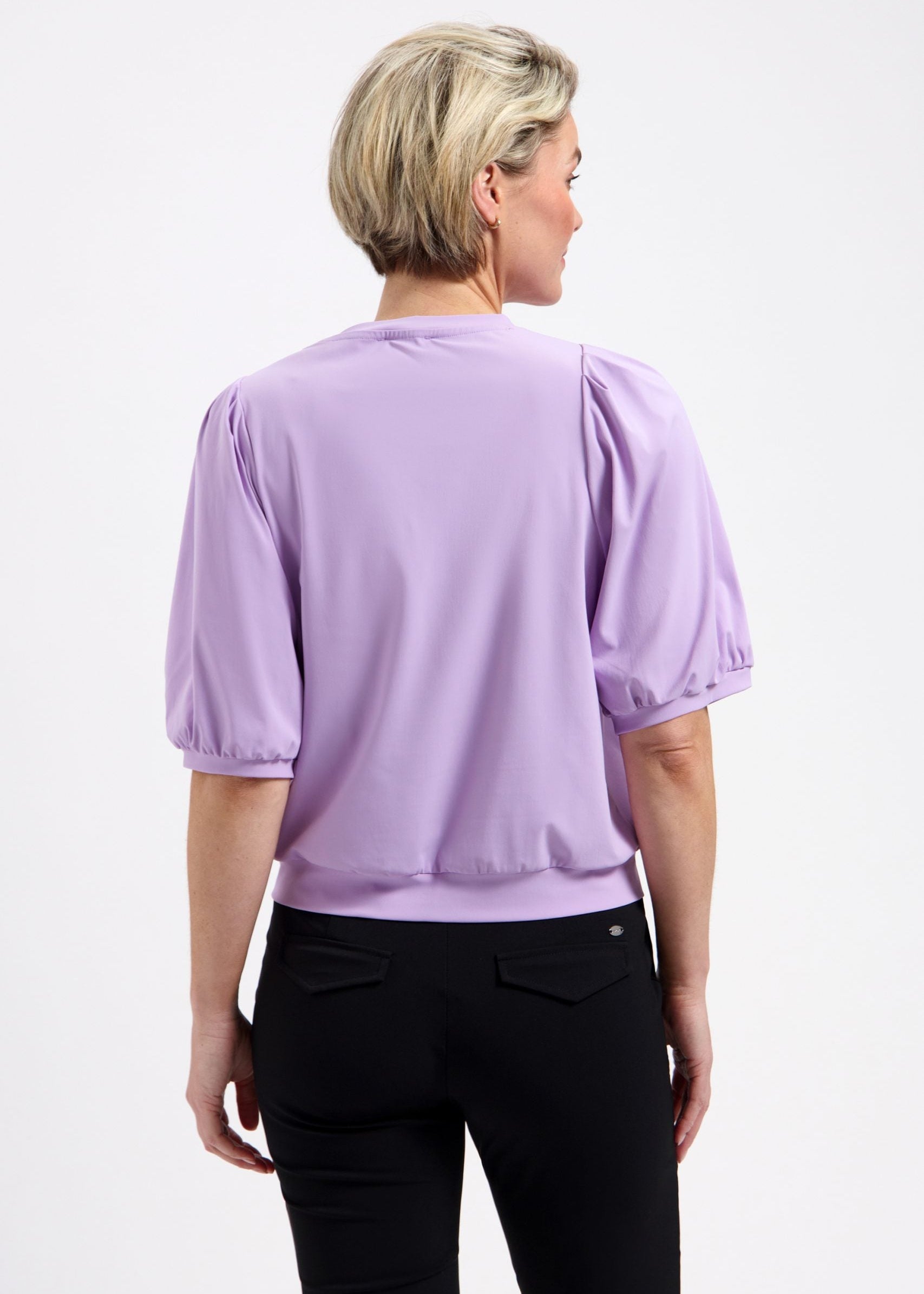 Lady Day – Amie Travelstof Top – Soft violet
