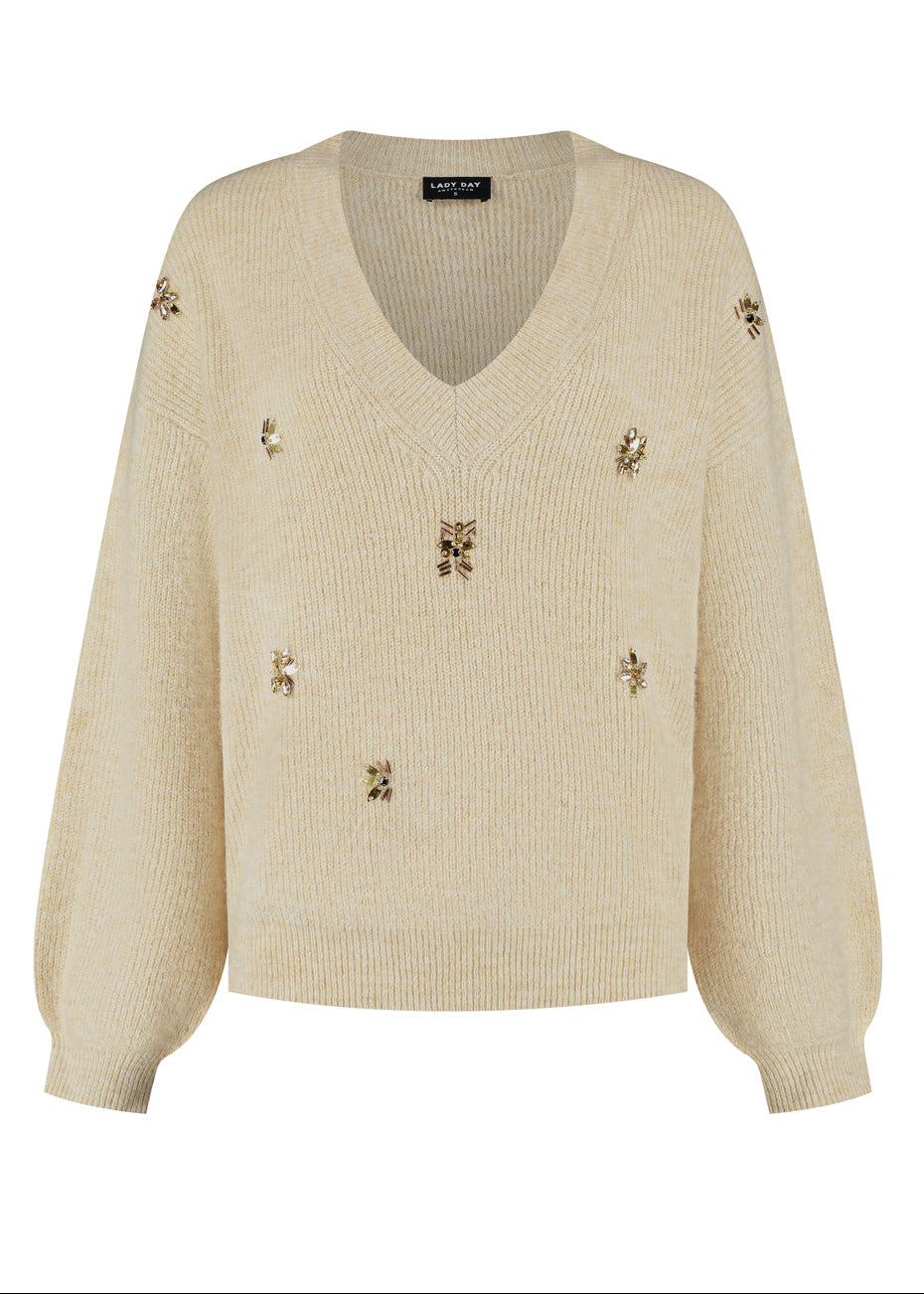 Lady Day – Amira Sweater – Light pepper melange