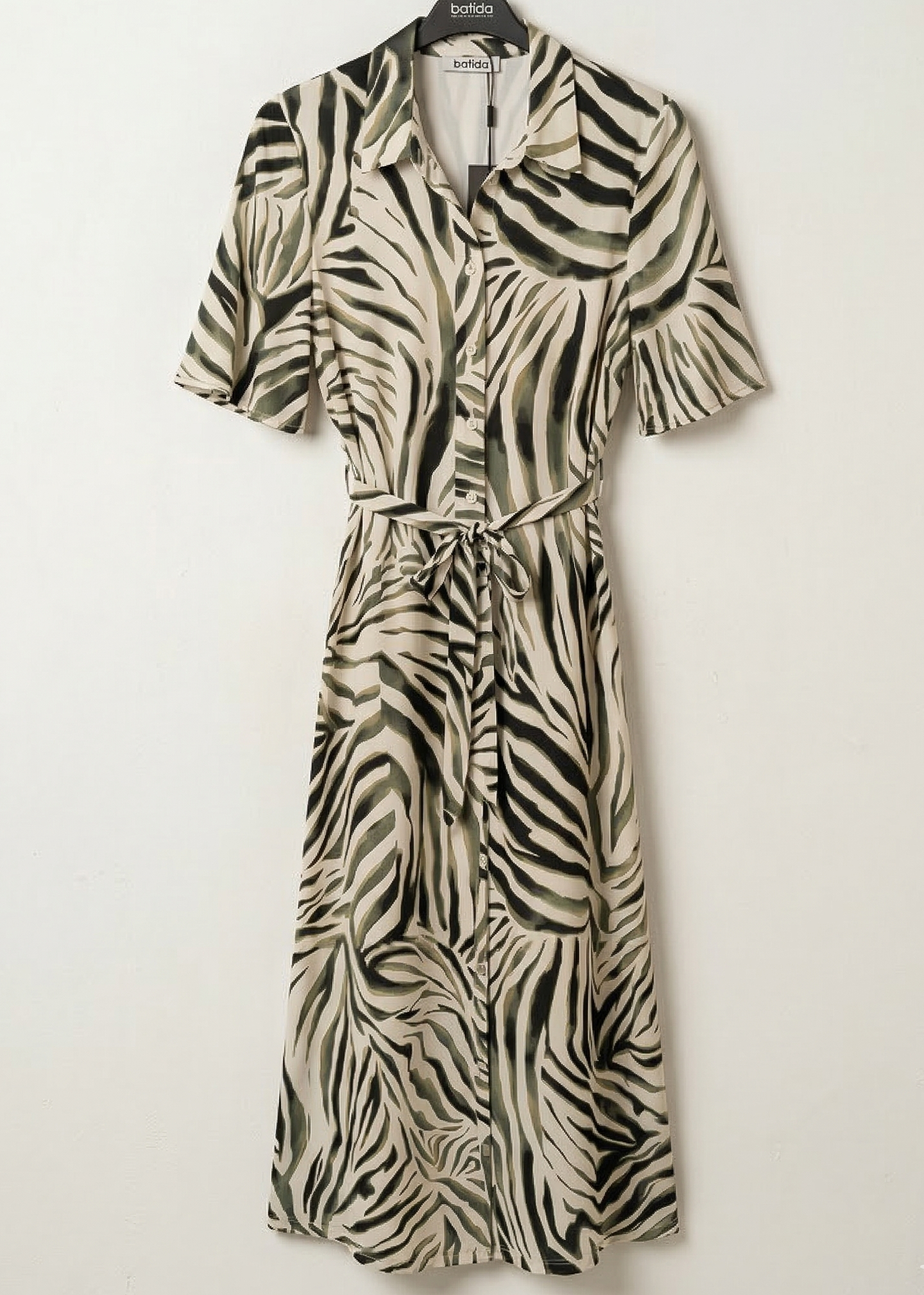 Batida Jurk Khaki print