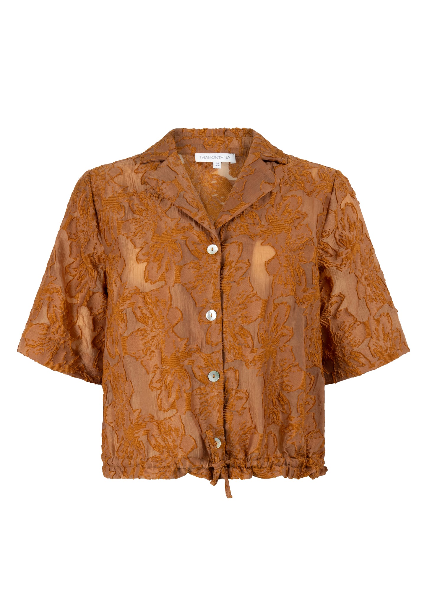Tramontana Short-Sleeve Blouse Drawcord