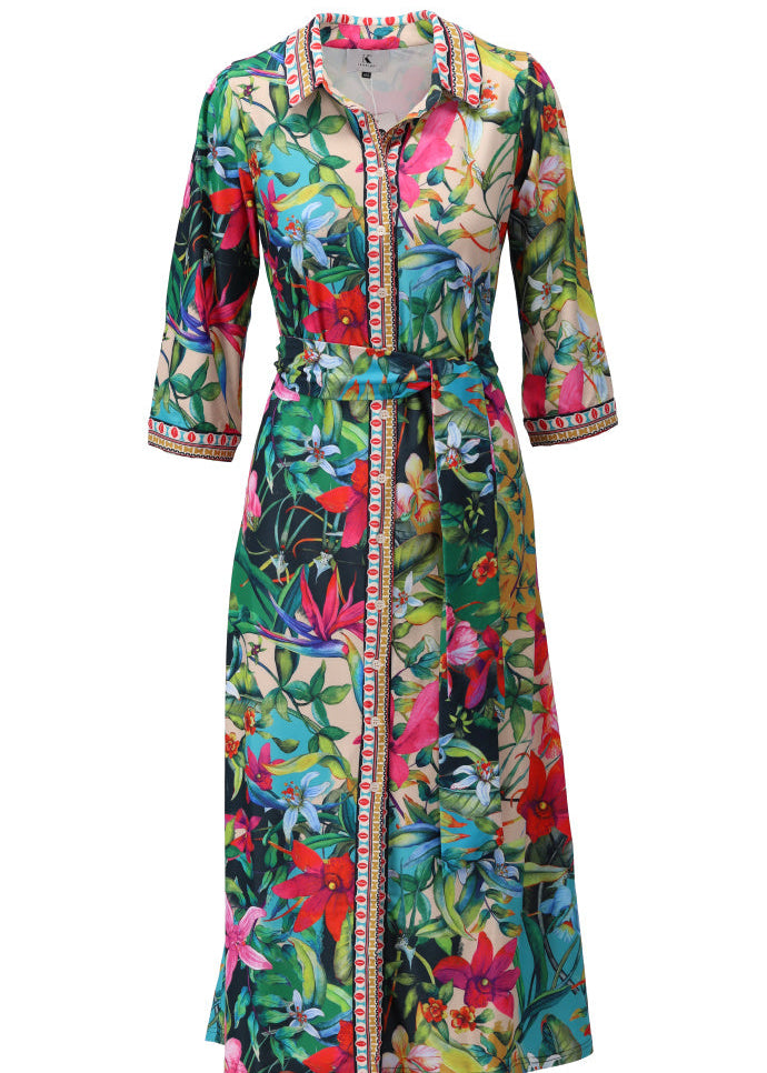 K-Design Maxi jurk met design C410