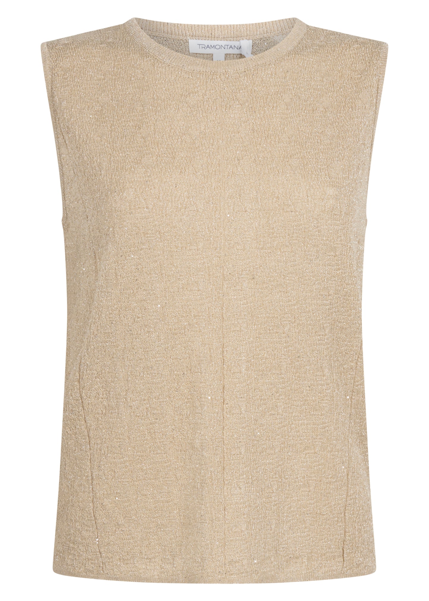 Tramontana Sleeveless Jumper Sequins Pebble