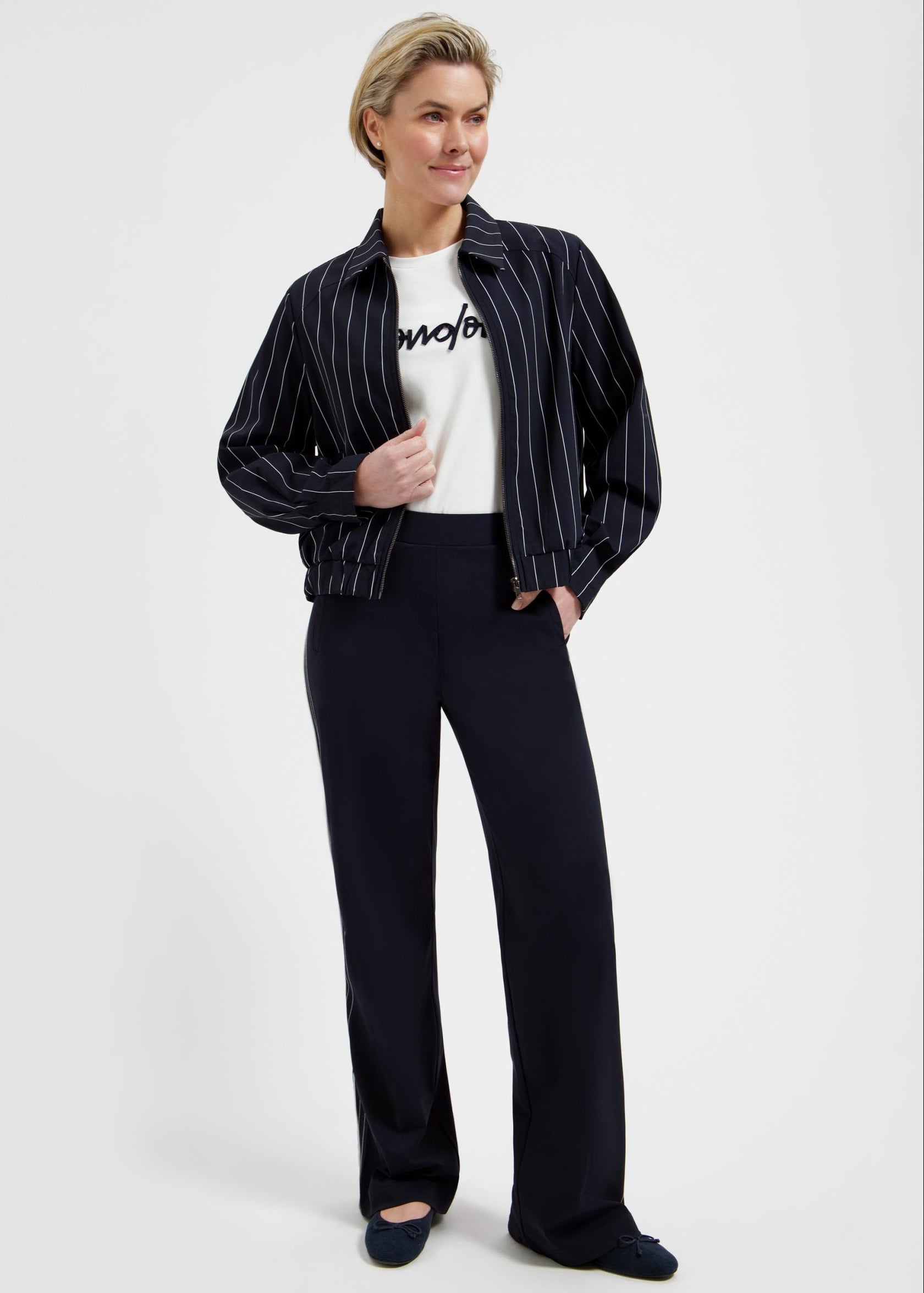 Lady Day – Cassy Jacket – Blue/Simple white