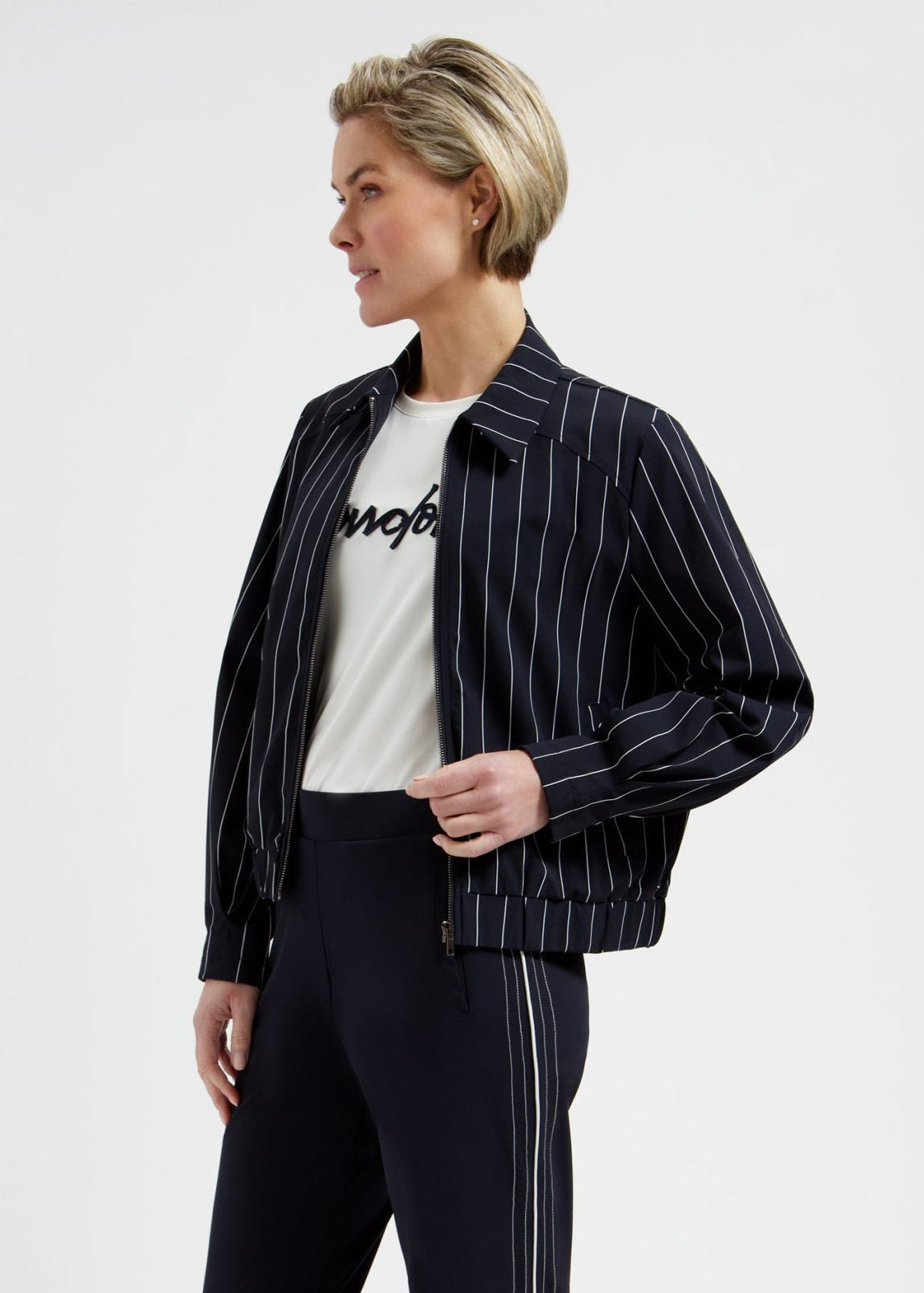 Lady Day – Cassy Jacket – Blue/Simple white