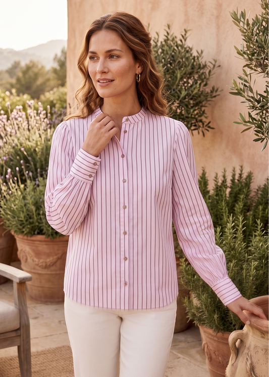 Co Couture SigridCC Stripe Shirt 35006 Rosebloom