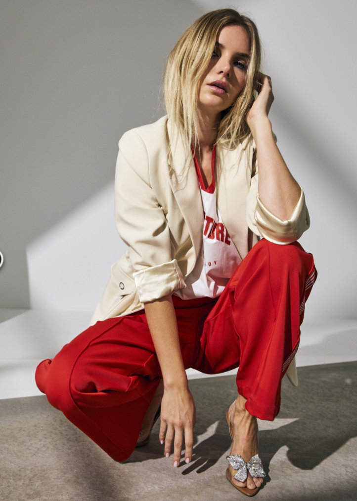 Co'Couture shirt 33140-SiaraCC-Oversize-Sporty-V-Tee