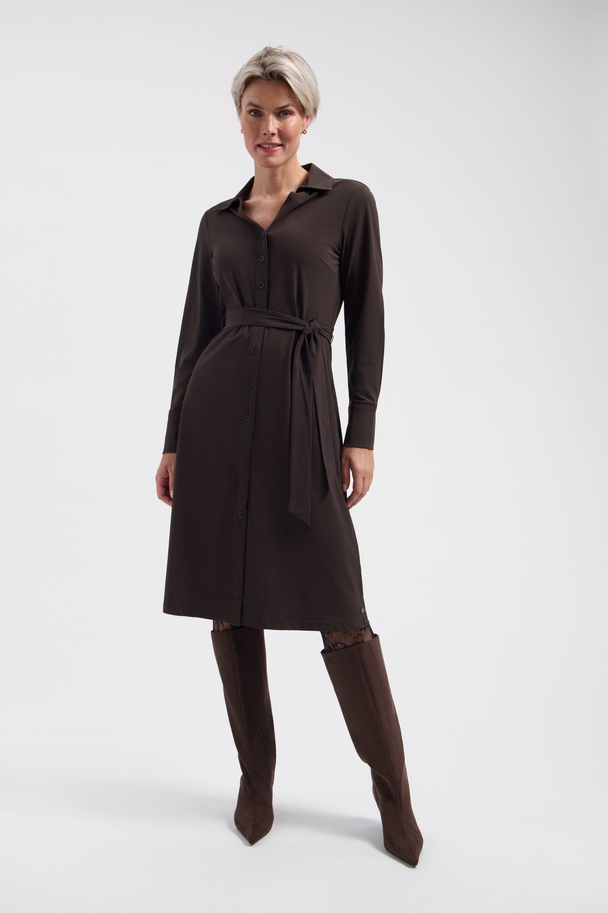 Lady Day – Danie Travel Dress – Dark brown