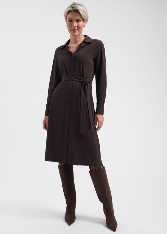 Lady Day – Danie Travel Dress – Dark brown
