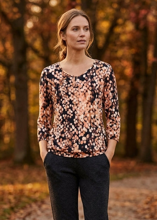 Dreamstar Susi - top DOTTY Terracottamix, indigomix en berrymix