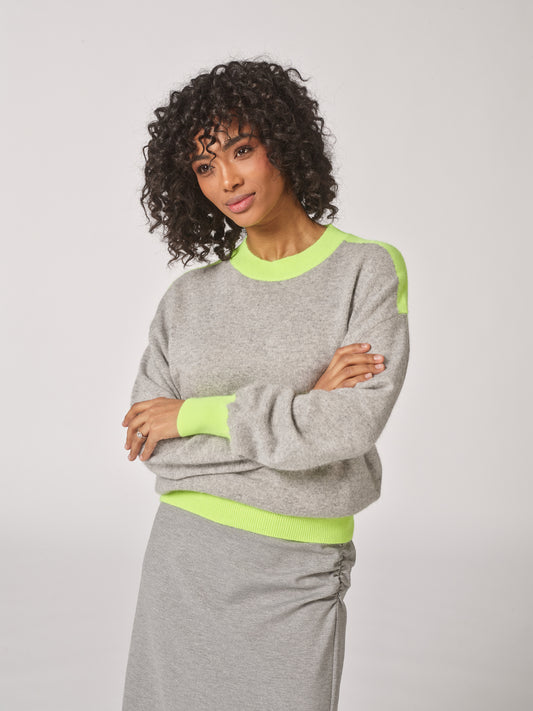 Lalotti GIGA Pull Grey / Fluo Yellow