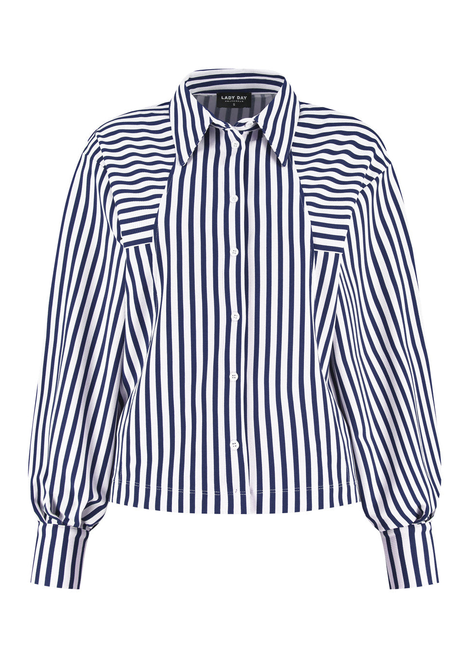 Lady Day – Gem Blouse – Blue/Simple white