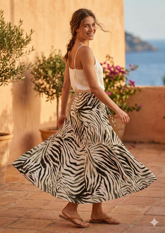 Batida Rok Khaki print