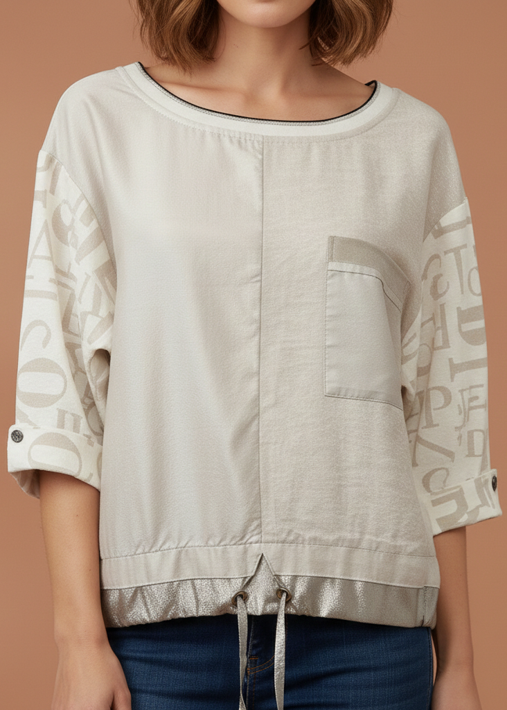 Zip73 Sweater Mix Fabric Letters