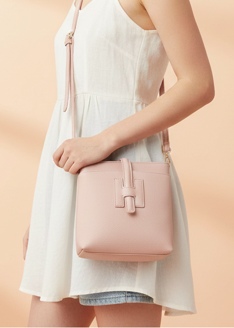 Giuliano Kunstlederen schoudertas geel en rose