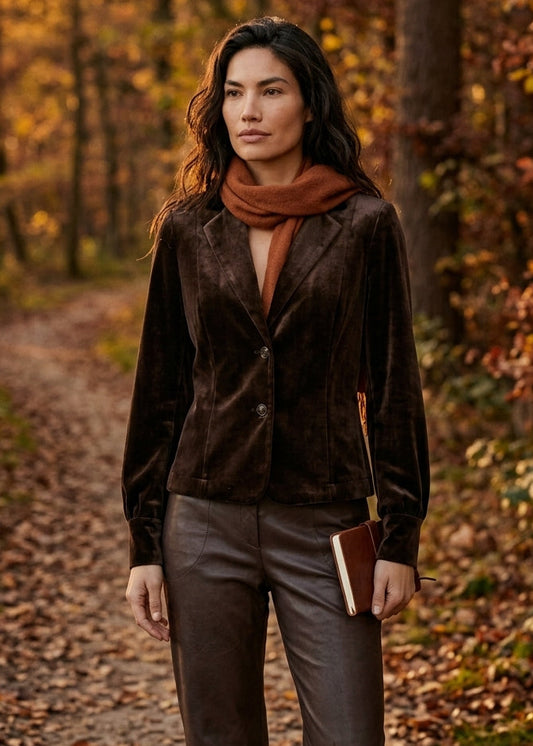 Helena Hart Blazer Lora Velour Choco